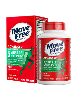 美国Movefree益节维骨力氨糖绿瓶软骨素氨基葡萄糖