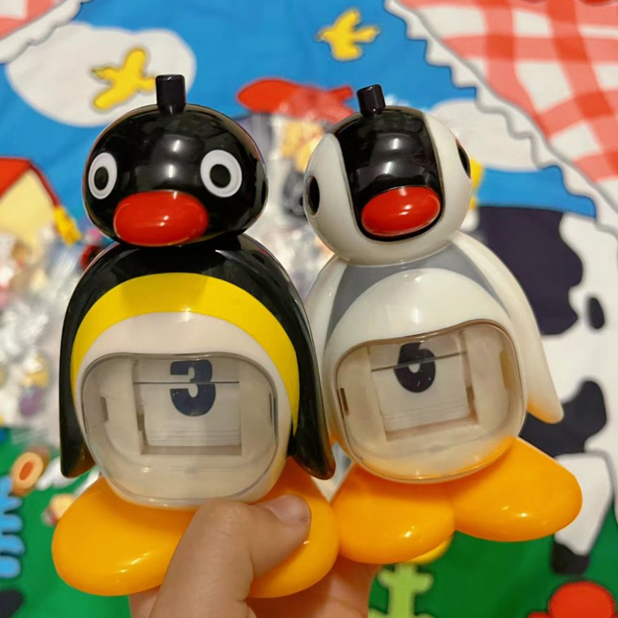 PINGU企鹅家族日本中古公仔手办桌面日历台历小摆饰生日礼物家居