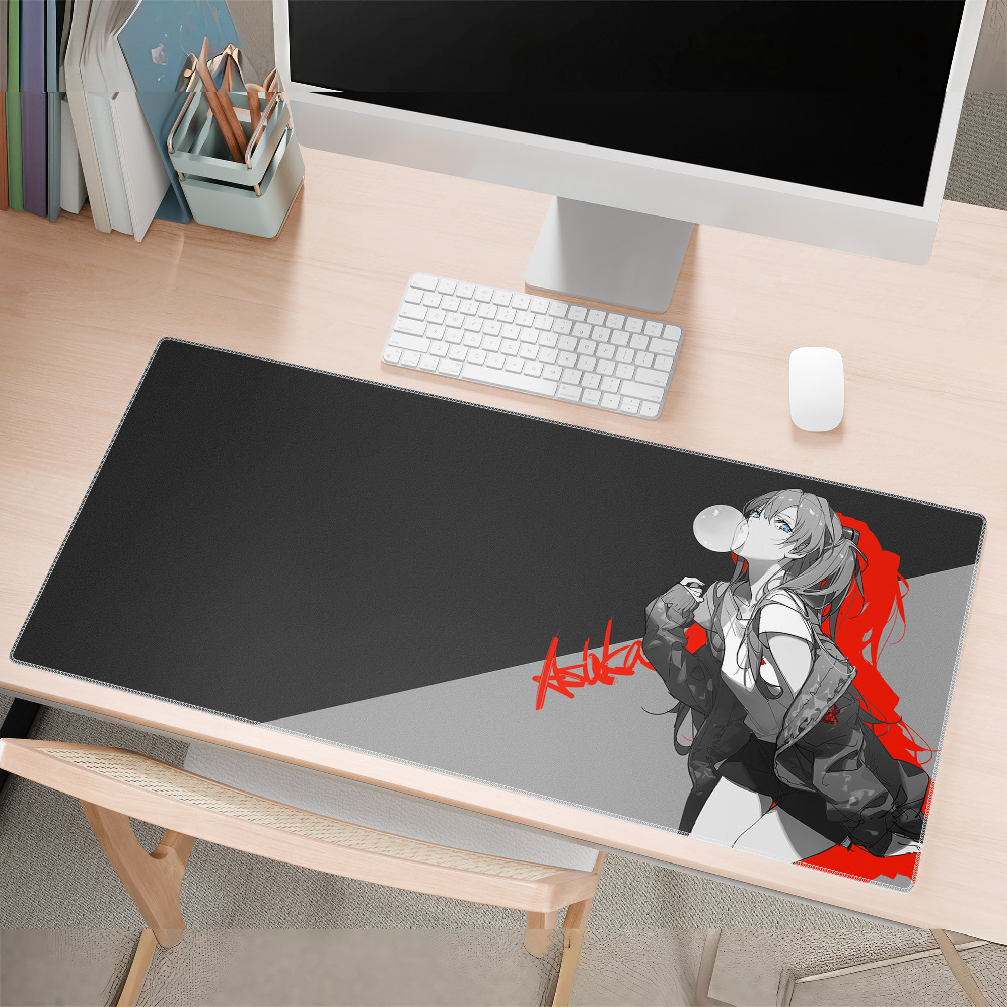 EVA明日香超大鼠标垫二次元游戏电竞桌垫动漫电脑键盘垫桌垫