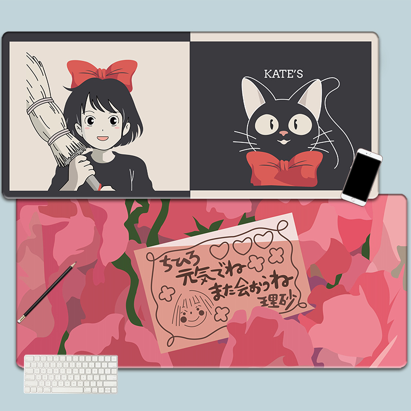 可爱鼠标垫超大粉色少女心游戏办公女生卡通小清新动漫写字垫桌垫