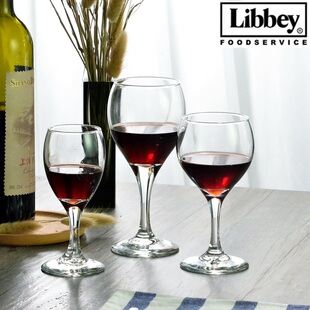 美国利比露珠高脚玻璃杯酒店饭店餐厅家用红葡萄酒杯白酒杯甜酒杯
