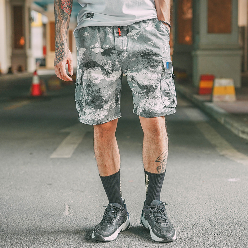 日系余文乐ins工装休闲五分裤男 军事风迷彩沙滩裤 潮牌夏天短裤|msdalam kategori Pakaian Lelaki, seluar santai - dari Buy2taobao.com untuk memberikan perkhidmatan ejen Taobao profesional membeli