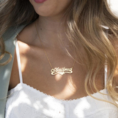 定制英文字母名字项链盒子链不锈钢时尚 情侣简约百搭锁骨链原创