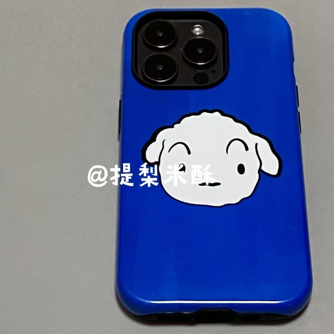 蓝底小白狗可爱适用iphone15苹果手机壳16pro防摔13promax12菲林二合一14Pro小米华为荣耀OPPOvivo11Xsma防摔