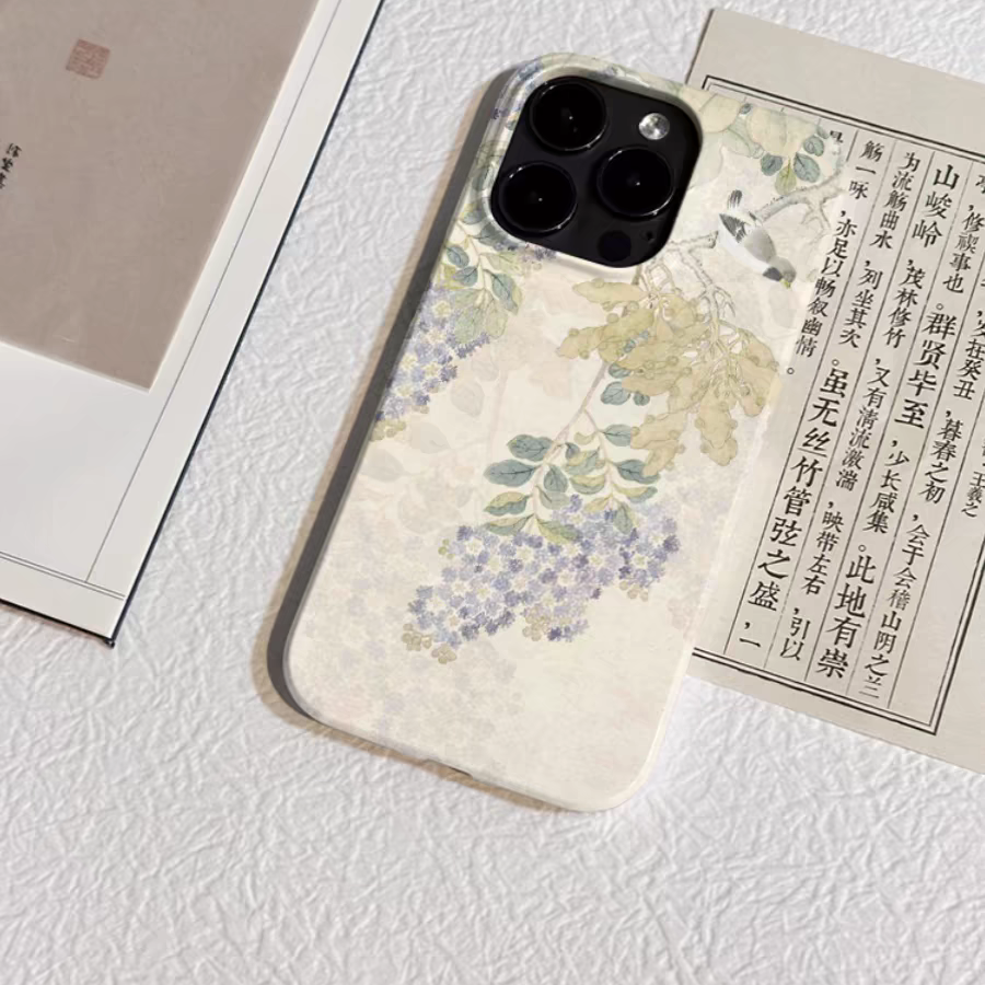 复古梧桐紫薇适用华为mate60Pro国风苹果14promax新中式荣耀nova情侣iPhone15pro菲林壳vivo小米oppo手机壳