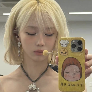 金旼庭同款奈良美智适用于15苹果14ProMax菲林手机壳iPhone12全包14创意13Pro可爱16Pro防摔11保护套8硬X光面