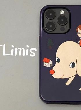 原创美智和狗狗韩国菲林壳二合一苹果1614手机壳iPhone15新款14promax磨砂13pro高级13防摔12安卓11保护壳