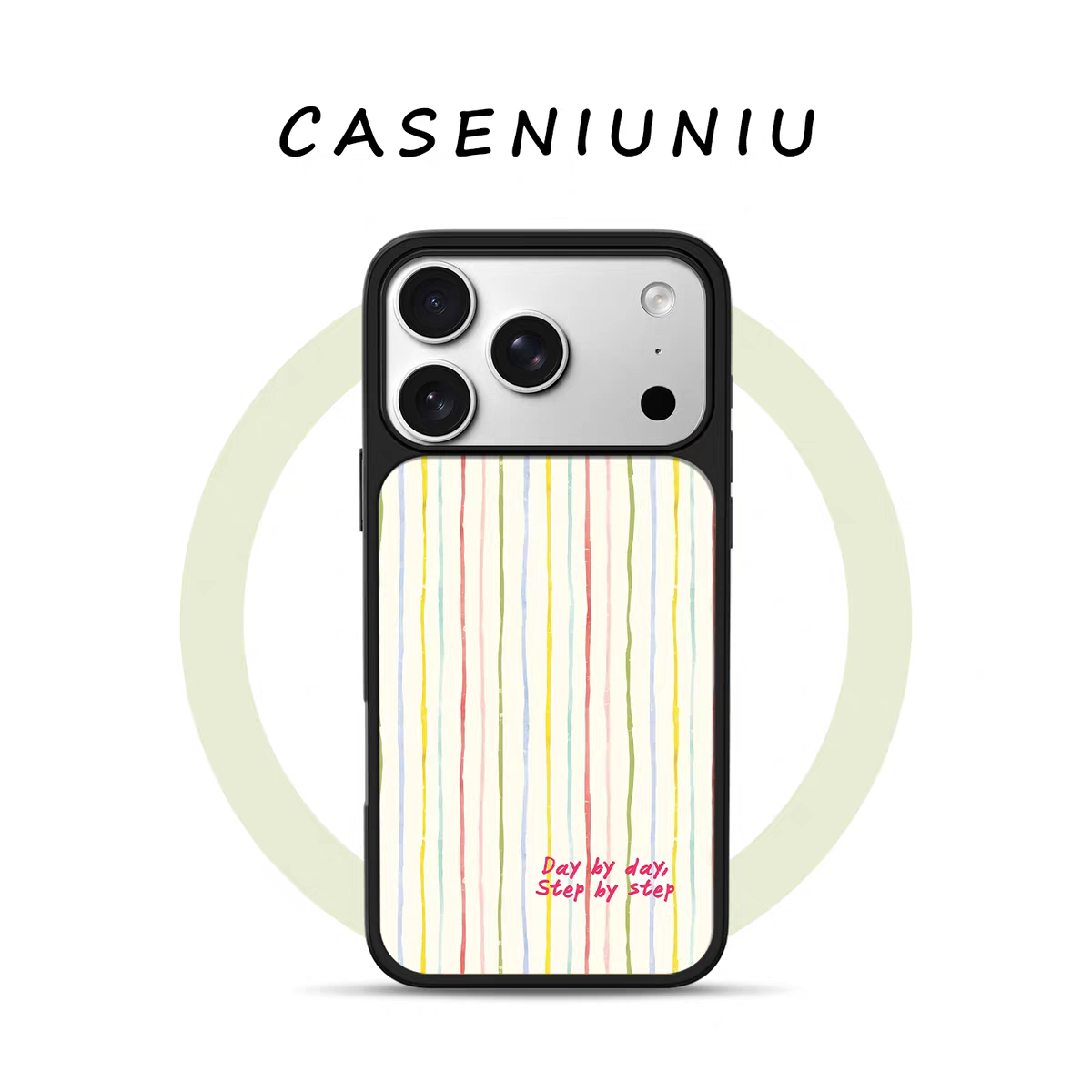 ins个性彩色条纹电镀银黑边适用苹果iPhone17promax手机壳16pro小米15Pro保护套华为mate60P70三星S23软壳