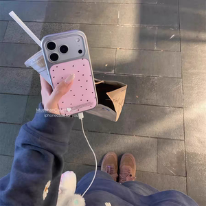 韩ins治愈系粉色少女满屏爱心滴胶适用于苹果iphone17promax手机壳16promax防摔创意15PRO/14新款原创高级感