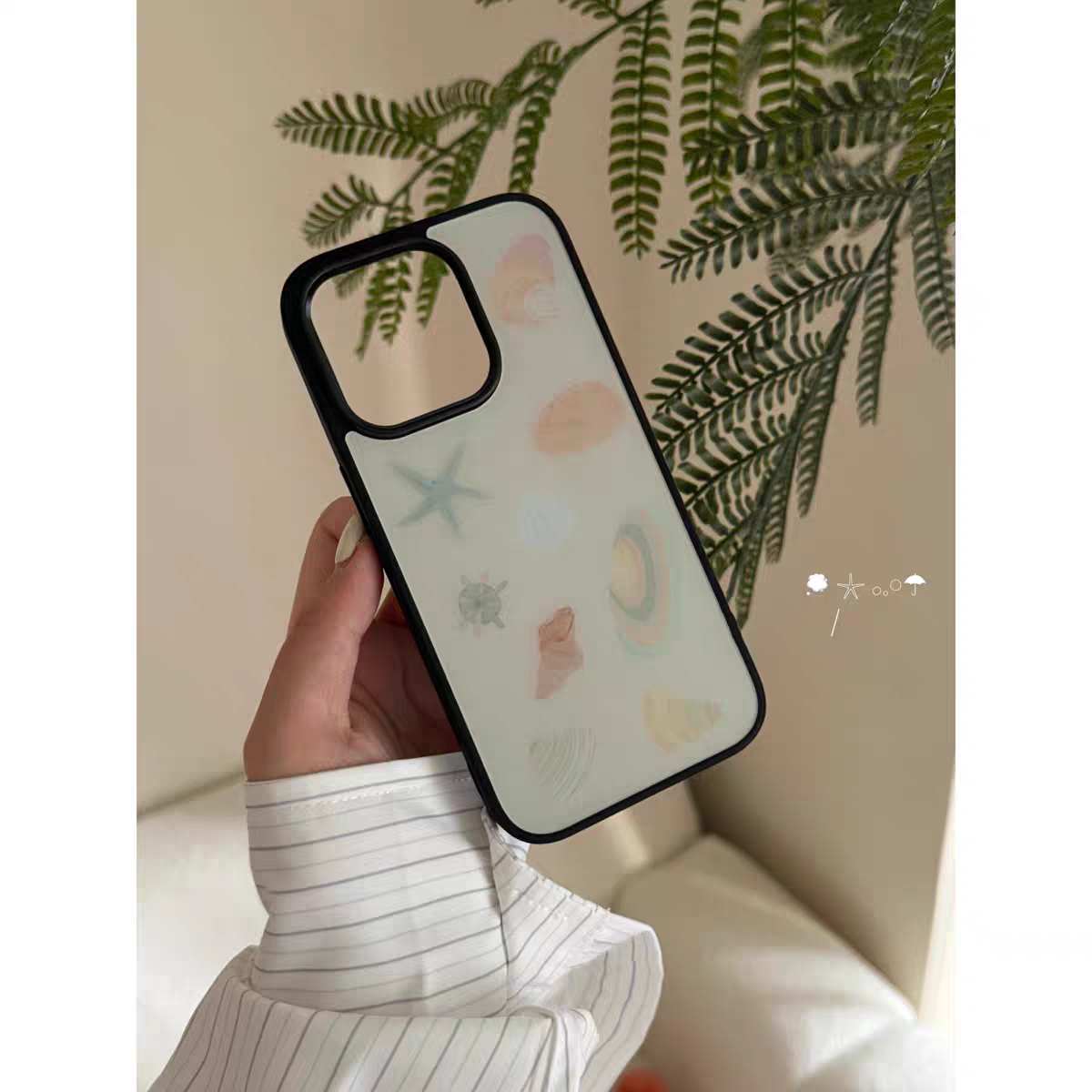 ins风粉色兔子小熊亚克力黑边适用苹果iPhone16promax手机壳15pro小米14Pro保护套华为mate60P70防摔三星S23