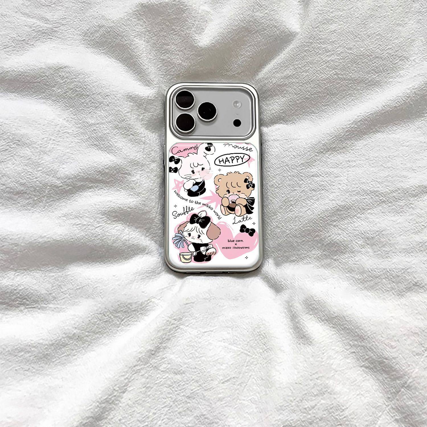 ins风可爱kko猫咪滴胶手机壳适用苹果iPhone17promax手机壳软边16防摔15原创小米141312/11华为mate60P780
