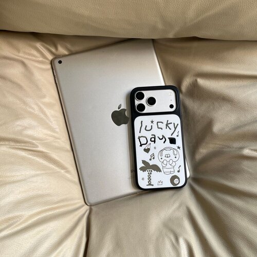 ins复古个性小熊黑边镜面手机壳适用苹果iPhone17promax手机壳软边16防摔15原创小米141312/11华为mate60P780