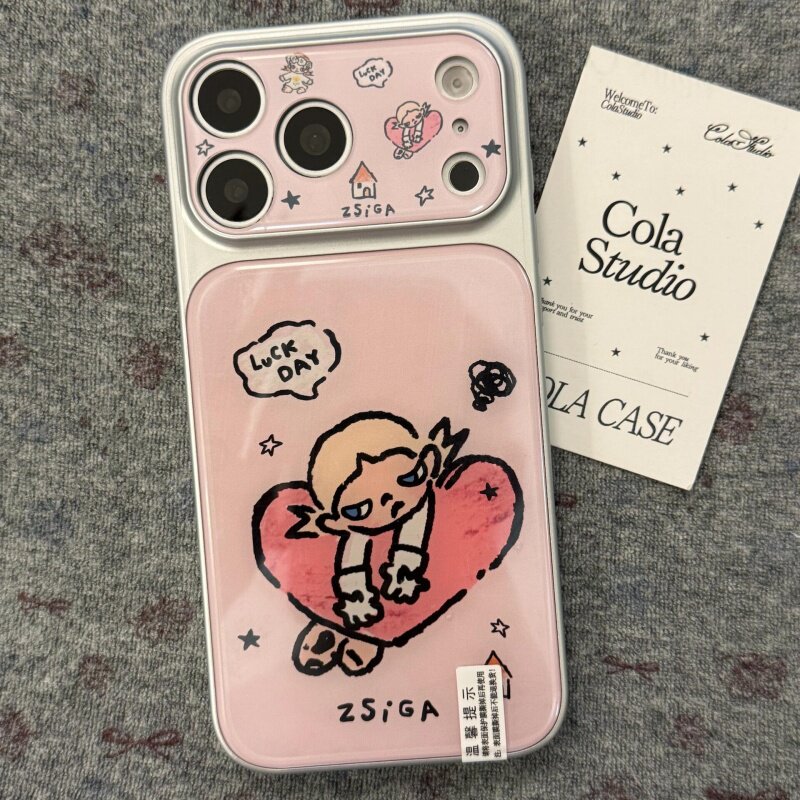 ins风可爱嘎子姐大视窗适用苹果17promax手机壳iPhone16pro新款air高级15小众14plus创意13pro全包12防摔硬壳