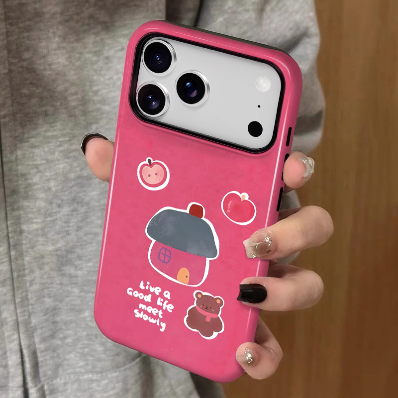 粉粉小熊屋适用iPhone16promax苹果17小米15新款mate70华为p80nova荣耀400菲林手机壳opporeno一加vivox200