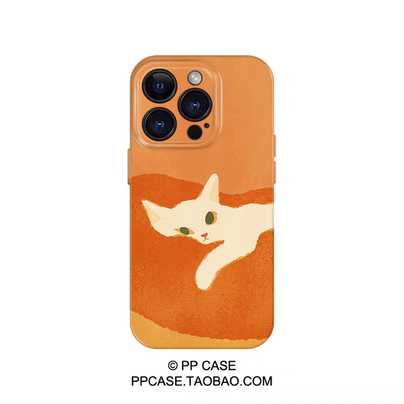 温馨慵懒猫咪 适用iPhone16/15pro手机壳华为pura70小米13畅享70软壳vivoS19文艺iqooneo9荣耀90苹果14保护套