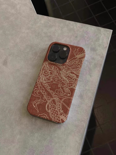 新中式富贵祥龙术适用于苹果15promax手机壳iPhone13菲林11高级感12华为mate60小米14plus小众不撞壳复古国潮