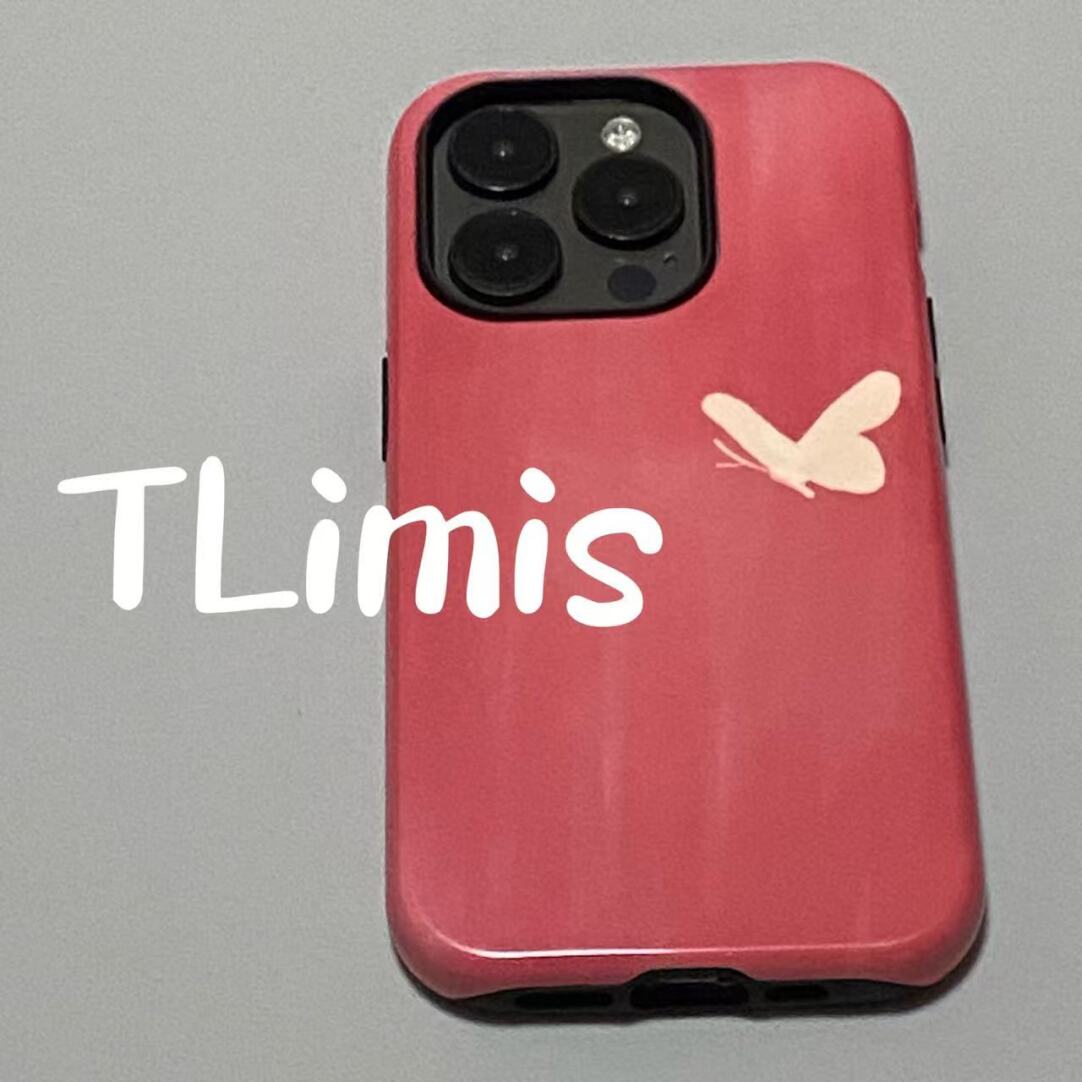 粉壁纸蝴蝶可爱适用iphone15苹果手机壳16pro防摔13promax12菲林二合一14Pro小米华为荣耀OPPOvivo11Xsma防摔