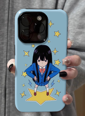 可爱叉腰黑沼爽子菲林二合一手机壳适用苹果16nova13华为p70mate60小米15opporen13ovivo荣耀300iPhone15防摔