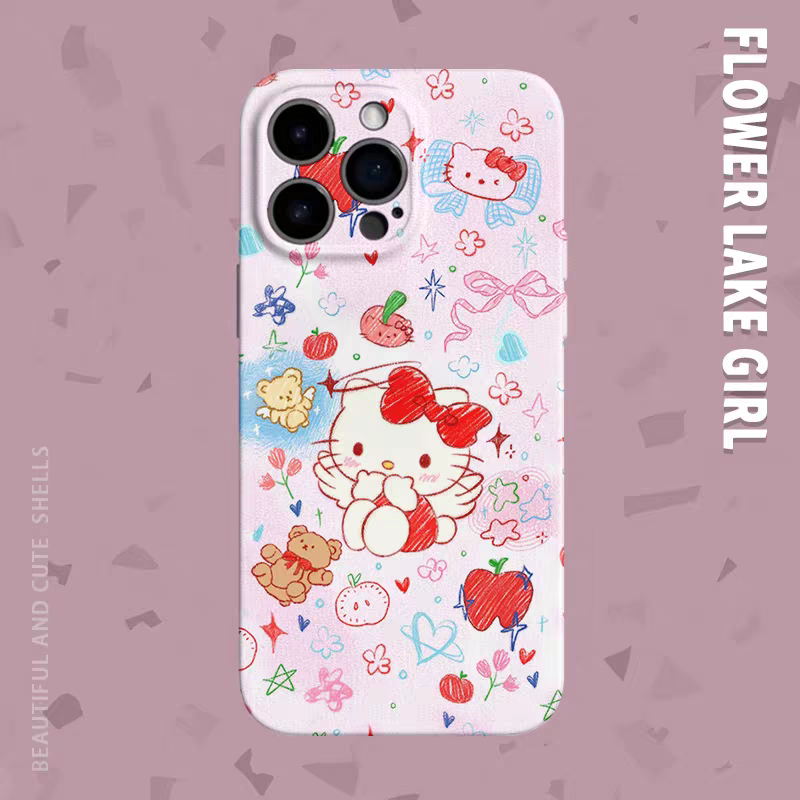 【怦怦心动】手绘涂鸦猫咪适用iPhone16/15promax手机壳华为pura70小米15/14畅享70vivoS19软iqooneo10苹果14