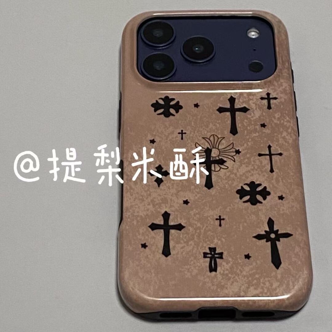 ins风美式十字适用于iPhone17 Pro Max手机壳美版新款菲林二合一苹果16pro防摔12全包15保护套原创1413手机壳