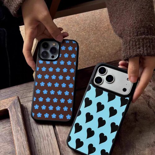 ins风个性原创经典波点适用苹果17promax玻璃手机壳iphone16pro新款1314pro创意15pro全包防摔手机套高级感