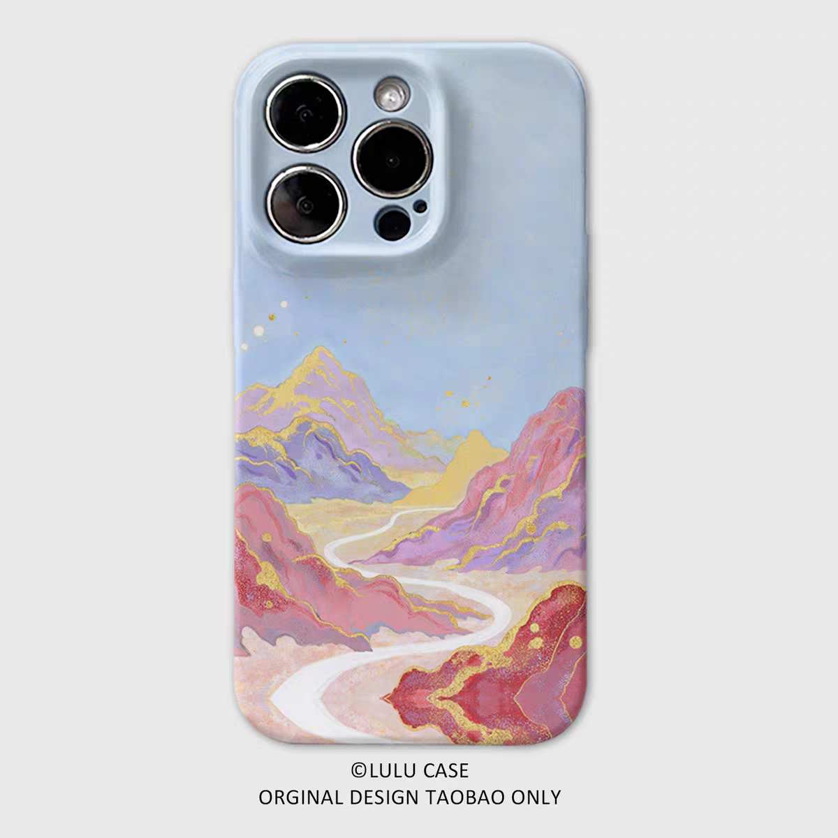 ins粉色锦绣山川适用iPhone16promax苹果17小米15mate70华为p80nova荣耀400菲林手机壳opporeno一加vivox200