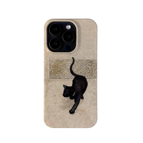 适用复古猫与瓢虫设计小众设计iPhone16PRO手机壳小米14华为NOVA8保护壳安卓RENO13苹果12MINI红米NOTE13