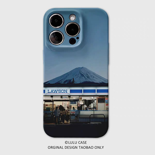 富士山下的罗森适用iphone15苹果手机壳16pro防摔13promax12菲林二合一14Pro小米华为荣耀OPPOvivo11Xsma软壳