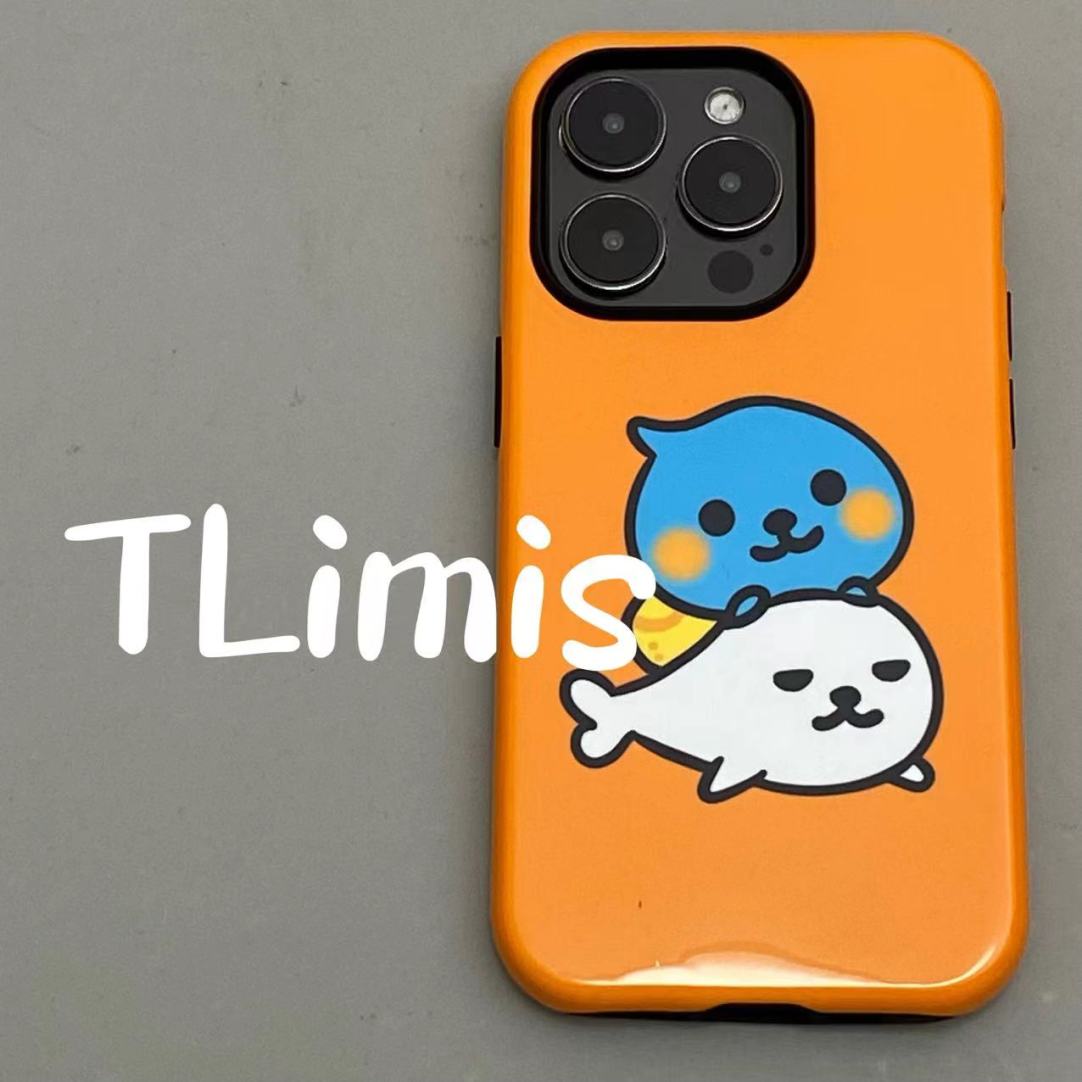 原创酷儿搭档个性韩国菲林壳二合一苹果16promax手机壳iPhone15新款14promax磨砂13pro高级13防摔12保护壳