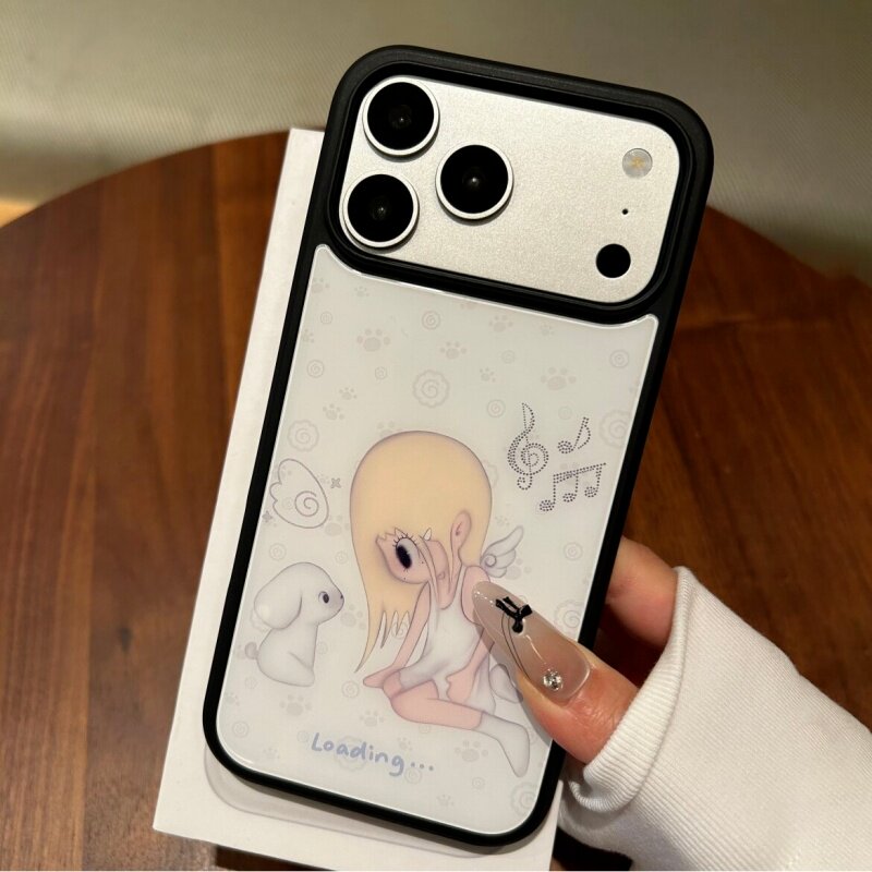 韩国ins夏日复可爱女孩黑边壳适用苹果iPhone17promax手机壳16pro小米15Pro保护套华为mate60P70荣耀oppo