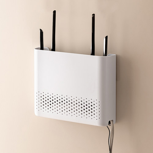 路由器收纳盒客厅墙上壁挂架放wifi置物架子无线光猫整理架放置器