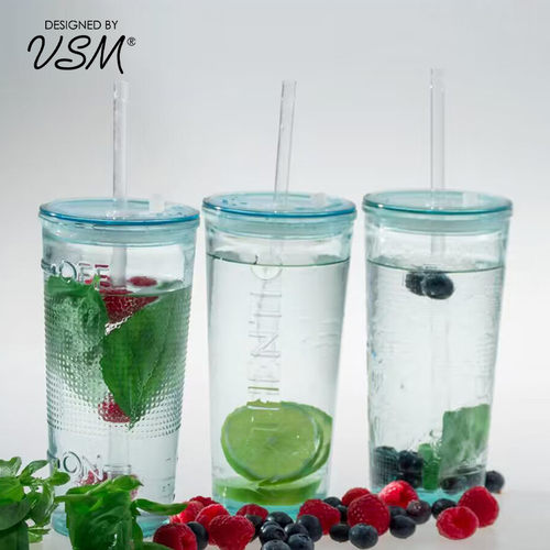 西班牙进口手工玻璃复古吸管杯