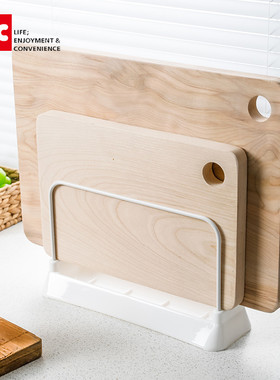 日本LEC砧板架菜板案板放置架家用厨房台面沥水收纳置物架支架