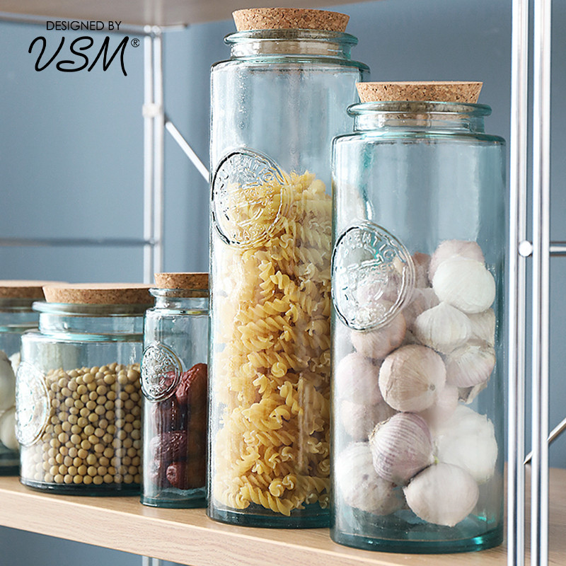 西班牙进口手工加厚玻璃密封罐