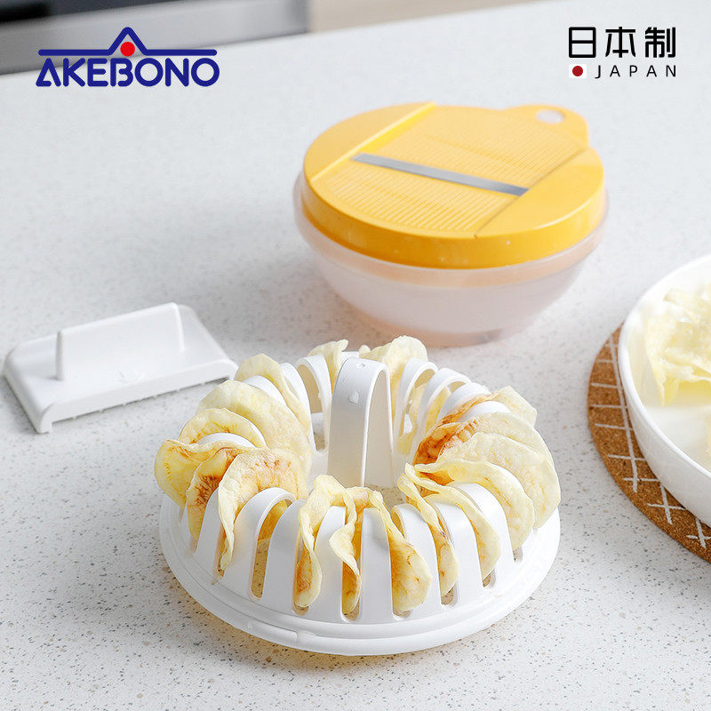 日本进口烤薯片器微波炉自制蔬菜干烘焙器家用土豆刨片器烤盘套装