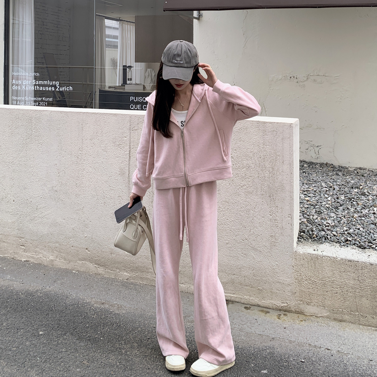 现货！春秋连帽卫衣直筒裤休闲套装女H825-P160控248，女装套装/套裙，浙宝115