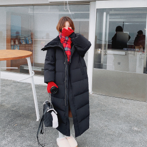 中长款毛绒翻领加厚保暖羽绒服外套女冬季2025新款时尚宽松休闲潮图片