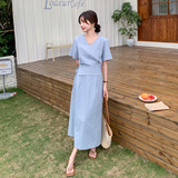 现货2026夏新款收腰系带连衣裙H910-P120-K178，女装连衣裙，浙宝115