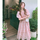 粉色甜美减龄碎花连衣裙女2025夏新款法式温柔风今年流行漂亮裙子，女装连衣裙，浙宝115