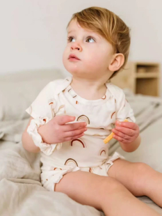 包屁衣三角爬 2岁新生婴儿天丝棉轻薄柔软短袖 凉感加拿大lou夏款