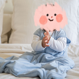 秋冬防踢被 无袖 超软睡袋背心式 可露脚宝宝夹棉儿童分腿式