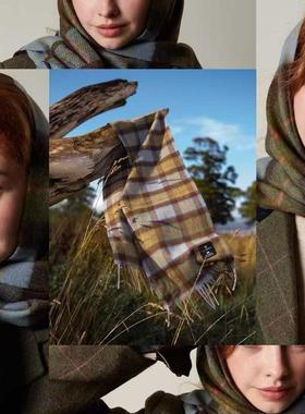 英国苏格兰Islander代理直营纯羊毛格男女款英伦秋冬保暖披肩围巾