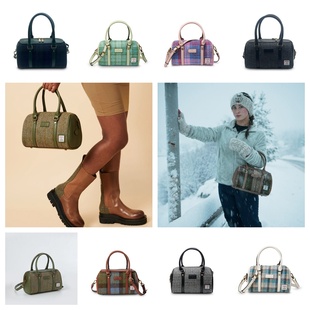 英国苏格兰Islander正品Harris Tweed®羊毛格纹波士顿斜挎包