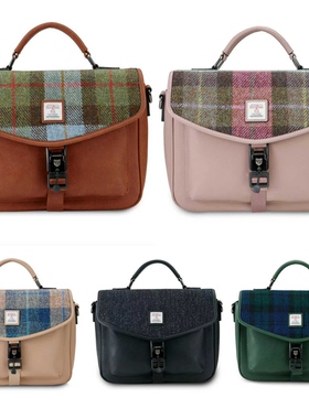 英国苏格兰Islander代理直营Harris Tweed®羊毛格纹笔记本公文包