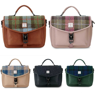 英国苏格兰Islander代理直营Harris Tweed®羊毛格纹笔记本公文包