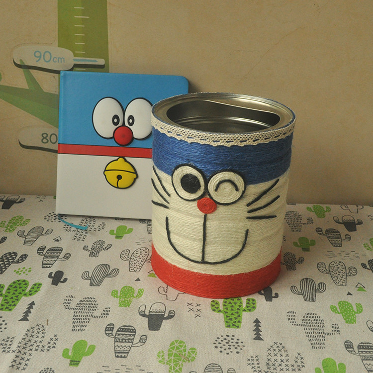 新品幼儿园手工作品奶粉罐变废为宝diy花盆环保创意亲子作业