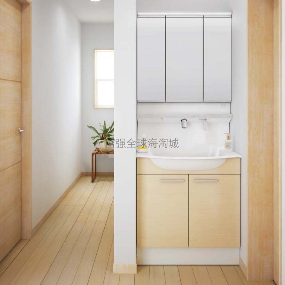 日本直送toto23年纤薄型浴室收纳柜洗面盆梳妆台Octave Slim 75cm