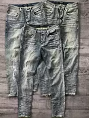 Clearance! Rare High-Quality Jeans with Angel-Like Splatter Silver Metallic Texture, High-Street Style, Super Stretchy and Slim Fit