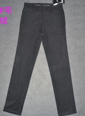 C男装秋冬毛呢裤厚款休闲裤 时尚植绒长裤 潮牌灰色裤子2890-4050