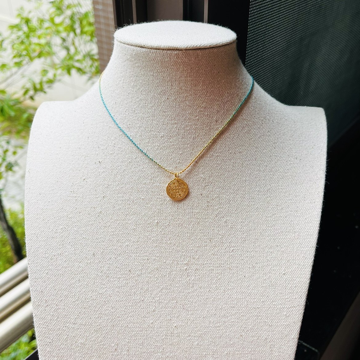 手工编织女锁骨链细款千里江山色百搭可穿黄金翡翠小吊坠项链饰品,饰品/流行首饰/时尚饰品新,项链,淘宝优惠券,粉丝福利购,淘宝优惠卷